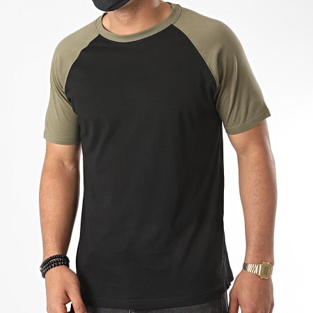 Urban Classics - Negro Verde Caqui Camiseta