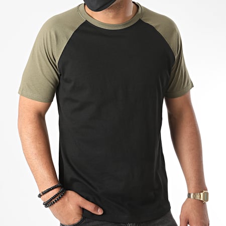 Urban Classics - Negro Verde Caqui Camiseta