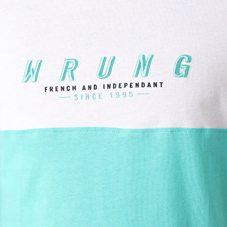 Wrung - Tee Shirt Webtee Blanc Turquoise