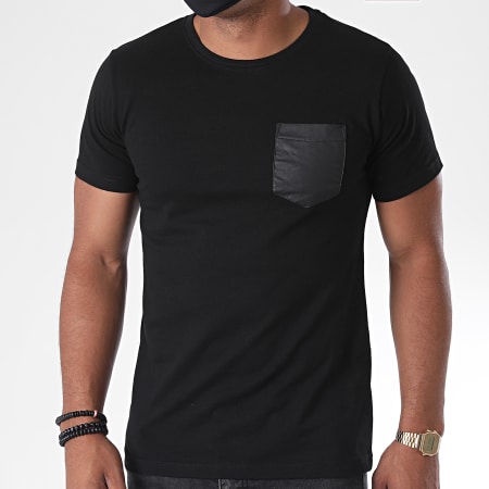 Urban Classics - Camiseta Pocket Negro Negro