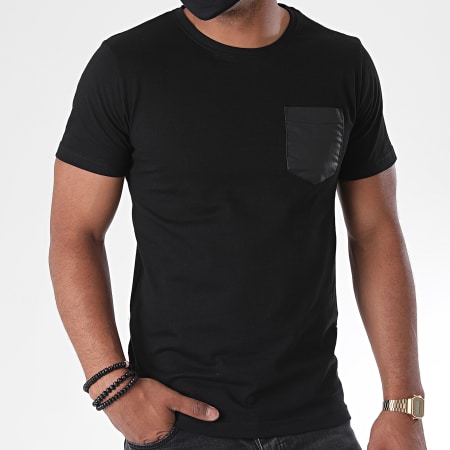 Urban Classics - Camiseta Pocket Negro Negro