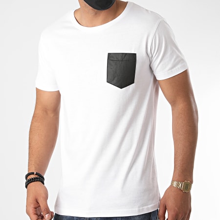 Urban Classics - Tee Shirt Poche Blanc Noir