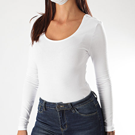 Noisy May - Body Manches Longues Femme Kerry 27008748 Blanc