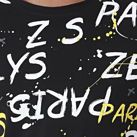 Zelys Paris - Tee Shirt Ofull Noir Jaune