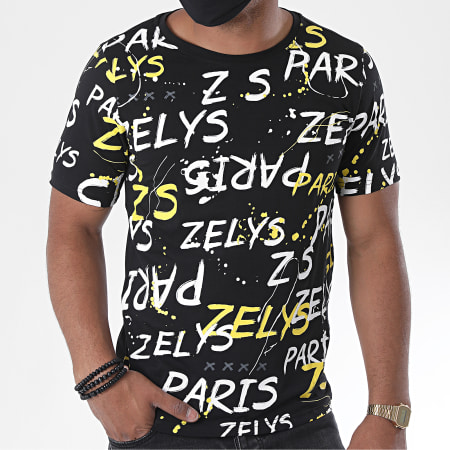 Zelys Paris - Tee Shirt Ofull Noir Jaune