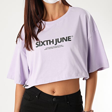 Sixth June - Crop Top de mujer W4120KTO Lila