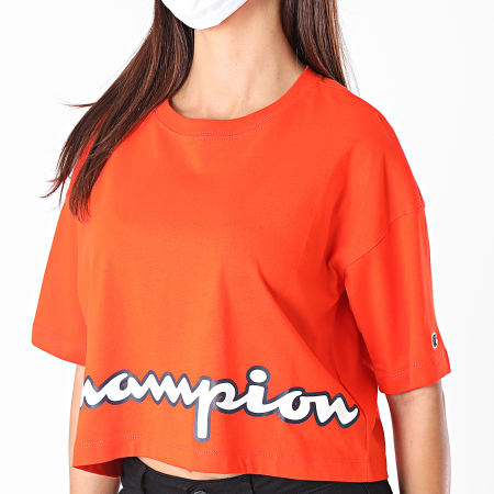 Champion - Tee Shirt Femme Boxy Crop 112655 Orange