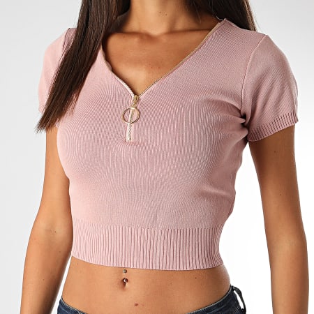 Girls Outfit - Top Crop Femme C-2135 Rose