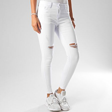 Girls Outfit - Jean Skinny Femme A2006-2 Blanc