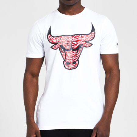 New Era - Tee Shirt Print Infill 12369779 Chicago Bulls Blanc