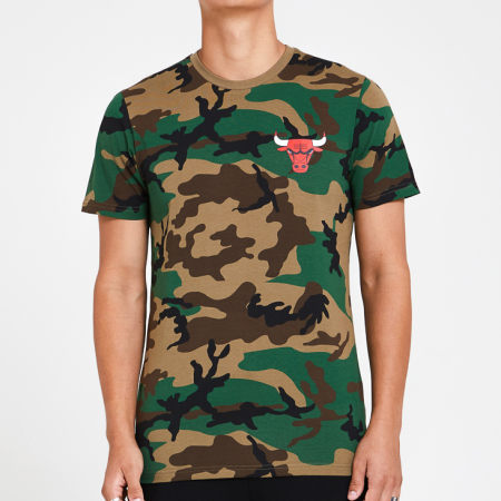 New Era - Tee Shirt Camo 12369797 Chicago Bulls Camouflage Vert Kaki