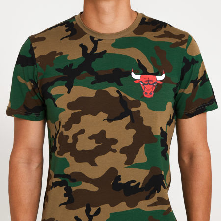 New Era - Tee Shirt Camo 12369797 Chicago Bulls Camouflage Vert Kaki