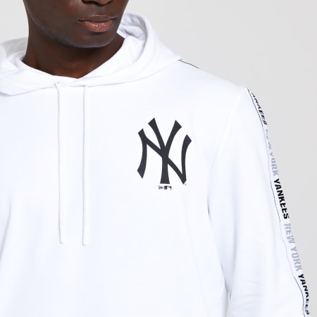 New Era - Sweat Capuche A Bande Taped 12369825 New York Yankees Blanc