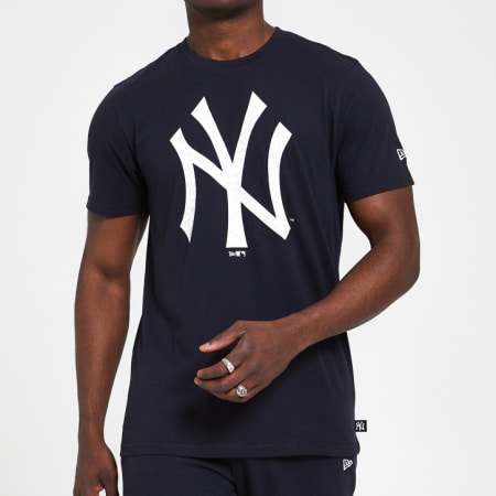 New Era - Tee Shirt Print Infill 12369839 New York Yankees Bleu Marine