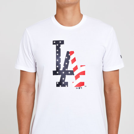 New Era - Tee Shirt Team Logo Infill 12369843 Los Angeles Dodgers Blanc