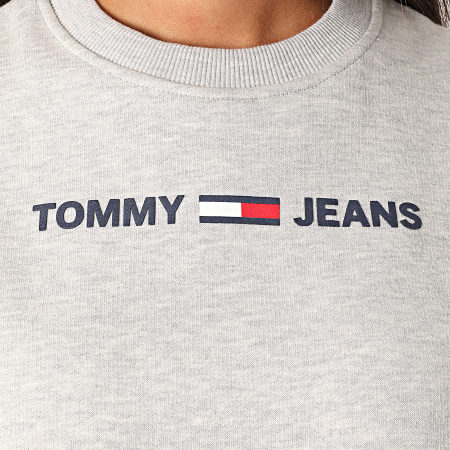 Tommy Hilfiger - Sweat Crewneck Femme Logo 7976 Gris Chiné