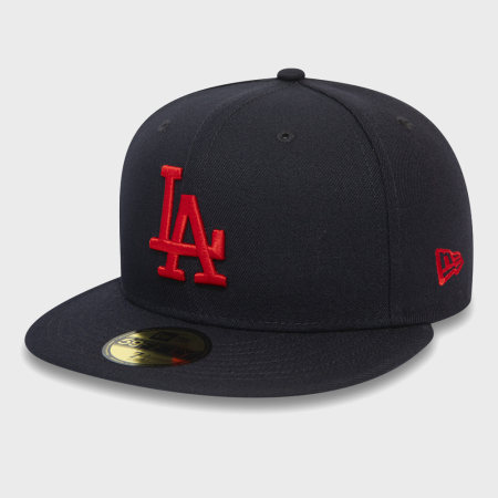 New Era - Casquette Fitted 59Fifty League Essential 12381074 Los Angeles Dodgers Bleu Marine Rouge
