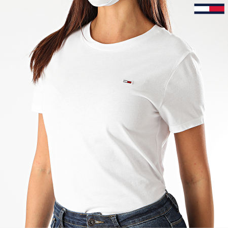 Tommy Jeans - Tee Shirt Femme Tommy Classic 7036 Blanc