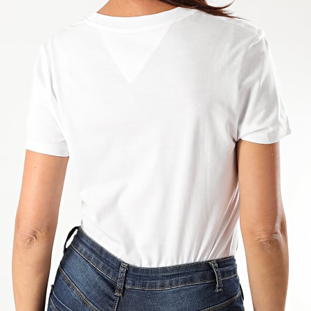 Tommy Jeans - Tee Shirt Femme Tommy Classic 7036 Blanc