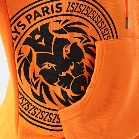 Zelys Paris - Sweat Capuche Smart Réfléchissant Orange