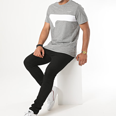 G-Star - Tee Shirt One Cut And Sewn D17123 Gris Chiné