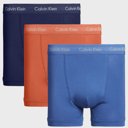 Calvin Klein - Lots De 3 Boxers U2662G Bleu Orange