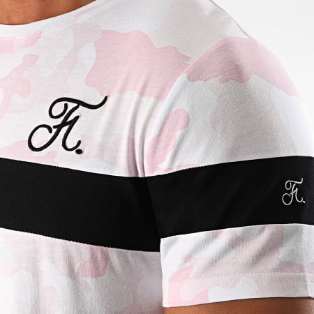 Final Club - Tee Shirt Camouflage Avec Broderie 409 Rose Pale