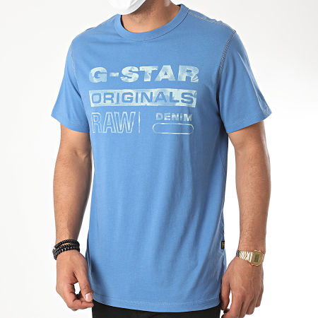 G-Star - Tee Shirt Originals D17105 Bleu