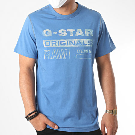 G-Star - Tee Shirt Originals D17105 Bleu
