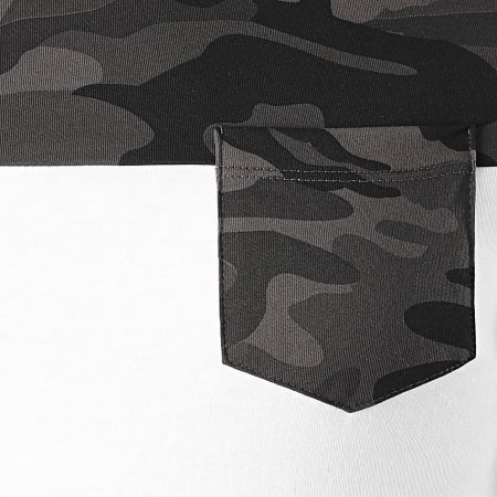 LBO - Tee Shirt Poche Camouflage 1090 Blanc Gris Anthracite