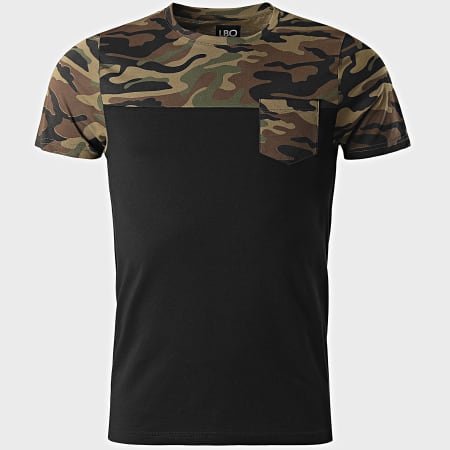 LBO - Tee Shirt Poche Camouflage 1091 Noir Vert Kaki