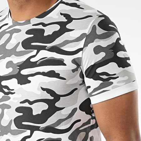 LBO - Tee Shirt Oversize Camouflage 1117 Gris Blanc