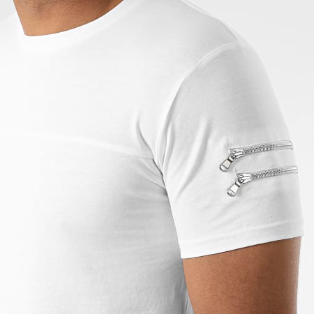LBO - Tee Shirt Oversize Avec Zips 1131 Blanc