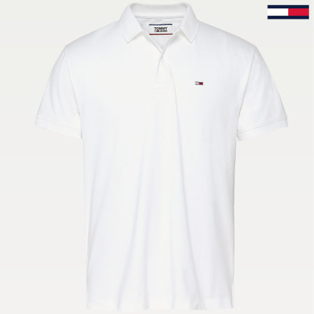 Tommy Jeans - Polo Manches Courtes Classics 7196 Blanc