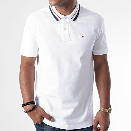 Tommy Jeans - Polo Manches Courtes Classics Tipped 7195 Blanc