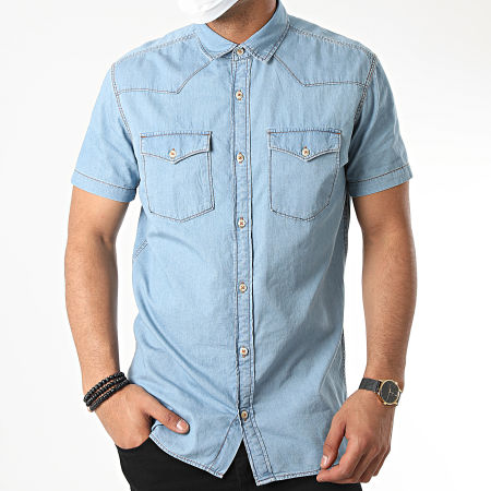 Mode Chemises Chemises en jean Mango Denim & Tees Chemise en jean bleu style d\u00e9contract\u00e9 