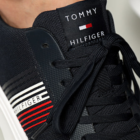 Tommy Hilfiger - Baskets Lightweight Stripes Knit 2836 Bleu Marine