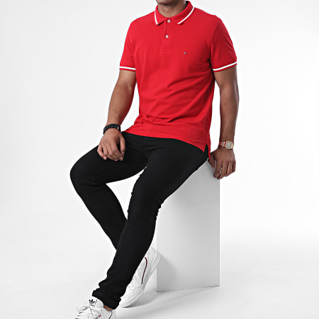 Tommy Hilfiger - Polo Manches Courtes Basic Tipped 0768 Rouge