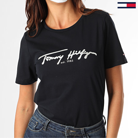 Tommy Hilfiger - Tee Shirt Femme Bobo 8571 Bleu Marine