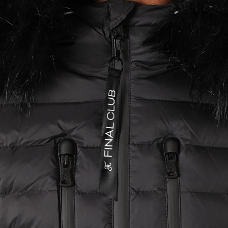 Final Club - Chaqueta con capucha Premium Tech Fur Negro