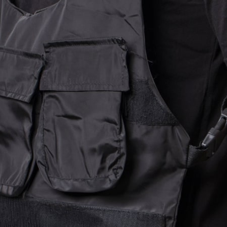 Ikao - Ensemble Tee Shirt Oversize Gilet Tactique F943 Noir