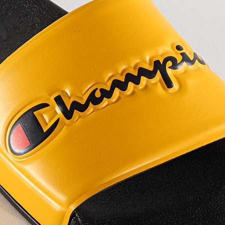 Champion - Claquettes Slide Varsity S21418 Black Yellow
