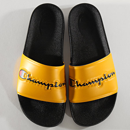 Champion - Claquettes Slide Varsity S21418 Black Yellow