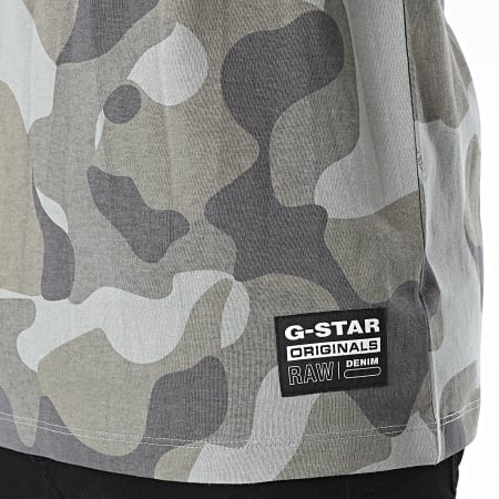 G-Star - Tee Shirt Camouflage D17148 Vert Kaki