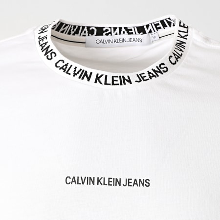 Calvin Klein - Tee Shirt Institutional Collar 6053 Blanc