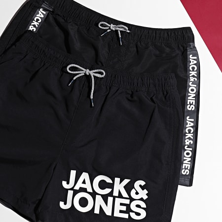 Jack And Jones - Short De Bain A Bandes Aruba Noir