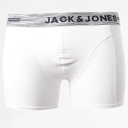 Jack And Jones - Lot De 3 Boxers Stripwb Blanc Noir Vert Kaki