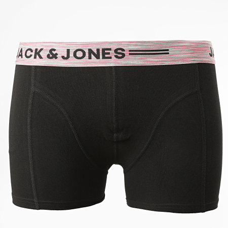 Jack And Jones - Lot De 3 Boxers Stripwb Blanc Noir Vert Kaki
