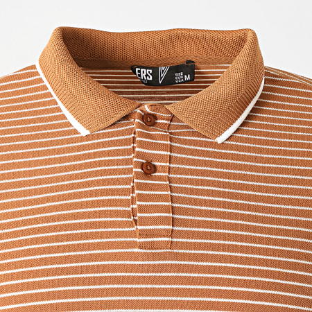 Classic Series - Polo Manches Courtes A Rayures 2205 Camel