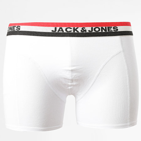 Jack And Jones - Lot De 3 Boxers Waistband Strib Bleu Marine Blanc